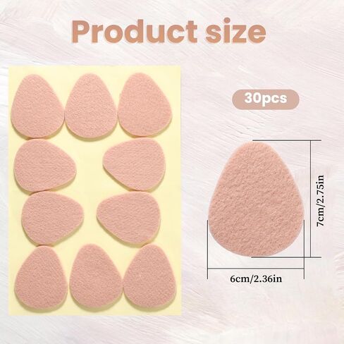30PCS Metatarsal Felt Foot Pad Foot Metatarsal Pads for Women Men Adhesive Forefoot Pads Forefoot Cushion Pads Ball of Foot Cushion Pain Relief Forefoot Sole Support Foam Foot Cushion Pad in Saudi Arabia