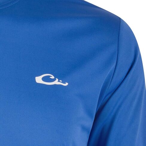 Drake Waterfowl Men's Icon Crew Americana Long Sleeve T-Shirt-Lightweight Soft Tee in Saudi Arabia