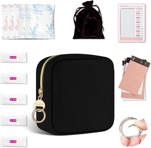 مجموعة الفترة الأولى للبنات ، حقيبة تخزين منديل صحية لطيفة ، حامل السدادات من أجل المحفظة ، هدايا الفترة الأولى (الأزرق) in Kuwait