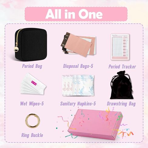 مجموعة الفترة الأولى للبنات ، حقيبة تخزين منديل صحية لطيفة ، حامل السدادات من أجل المحفظة ، هدايا الفترة الأولى (الأزرق) in Kuwait