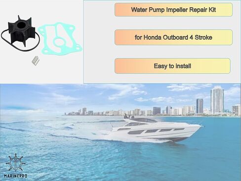 طقم إصلاح مكره مضخة المياه 06192-ZV5-003 لـ Honda Outboard 4 Stroke 35 40 45 50 HP BF35A BF40A BF40D BF45A BF50A BF50D BOAT MOTOR Parts Sierra 18-3282 06192-ZW3-000 in Kuwait