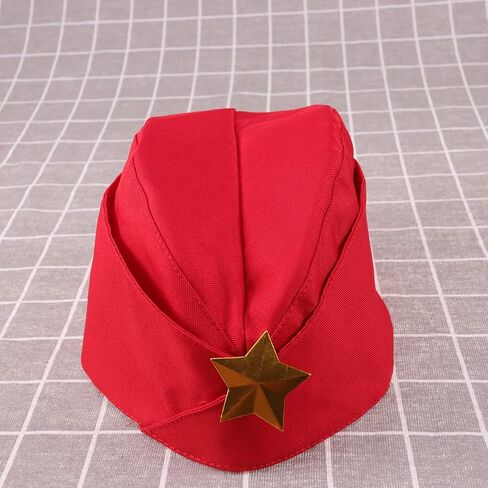 Toyvian Women's Red Canvas Bert Hat - الأسلوب الكلاسيكي ، وحجم واحد يناسب أكثر ، مثالية للرقص المربع ، والأداء ، والحفلات ، والأسلوب العتيق in Saudi Arabia