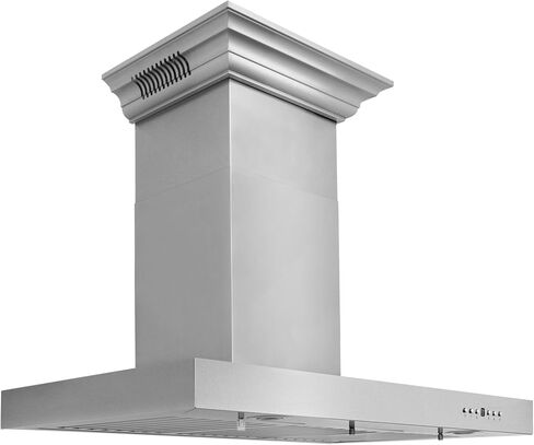 ZLINE 30" Convertible Vent Wall Mount Range Hood in Stainless Steel with Crown Molding (KECRN-30) in Saudi Arabia