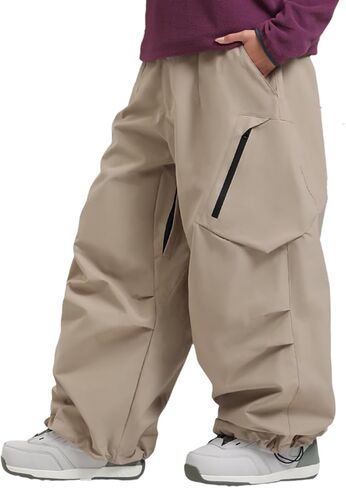 GSOU SNOW Womens Mens Snowboard Pants Baggy Cargo Ski Snow Pants Loose Fit Waterproof Windproof Insulated in Saudi Arabia
