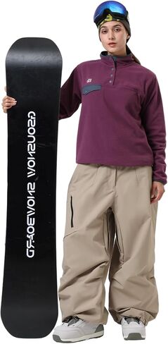 GSOU SNOW Womens Mens Snowboard Pants Baggy Cargo Ski Snow Pants Loose Fit Waterproof Windproof Insulated in Saudi Arabia
