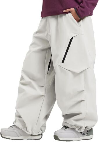 GSOU SNOW Womens Mens Snowboard Pants Baggy Cargo Ski Snow Pants Loose Fit Waterproof Windproof Insulated in Saudi Arabia
