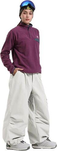 GSOU SNOW Womens Mens Snowboard Pants Baggy Cargo Ski Snow Pants Loose Fit Waterproof Windproof Insulated in Saudi Arabia