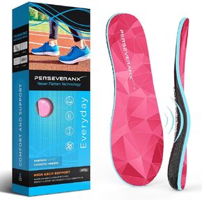 NASA Grade Plantar Fasciitis Insoles – High Arch Support Insoles Men Women - Shoe Insoles for Plantar Fasciitis Relief - Absorb Shock & Relieve Flat Foot Pain - Orthotics Inserts for Work & Standing