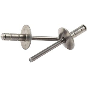 Allstar Performance ALL18095 Black 1/16' to 3/8' Range Multi-Grip Style Large Head Rivet with Steel Mandrel, (Pack of 250)