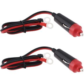 ECSiNG 2Pcs 10A Male Car Cigarette Lighter Socket Plug Cable Connector 6V 12V 24V for Car Inverter Air Pump Electric Cup
