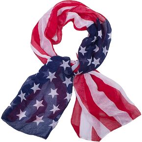 Fashion Lightweight Scarfs For Women USA Flag & Stars Print Many Style