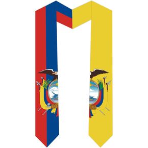 International Students Ecuador Graduation Stole Ecuador Country Flag Graduation Sash 5 X 72 Inches