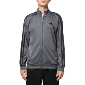 adidas Men's 3-Stripes Tricot Track Top, Grey