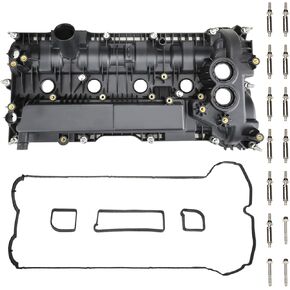 Valve Cover Set Compatible with 2015-2019 Ford Edge Escape Explorer 2017-2019 Lincoln MKC MKZ OE GB5Z 6582 A GB5Z6582B