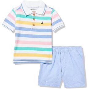 Nautica boys 2pc Polo Short Set