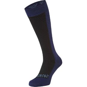 جورب SEALSKINZ للجنسين مقاوم للماء في الطقس البارد بطول الركبة، أسود/أزرق داكن، صغير in Saudi Arabia