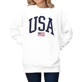 USA Flag Sweatshirt for 4th of July, Independence Day – Graphic Pullover for Women, Men, Unisex, 80% Cotton