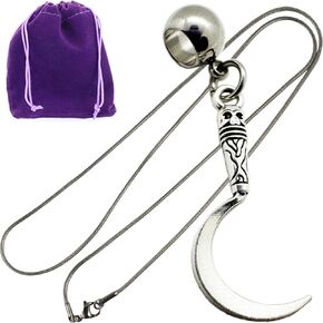 Dave The Bunny Sickle Necklace - Elegant Stainless Steel Snake Chain Necklace with Metal Alloy Grim Reaper Hand Sickle Charm - Sickel Necklace or Sicle for Gothic and Halloween Enthusiasts