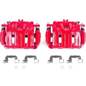 Power Stop Front S2958 Pair of High-Temp Red Powder Coated Calipers For Acura RDX, Honda Accord Crosstour, Honda CR-V, Honda Crosstour, Honda Odyssey [Model Specific]