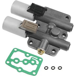 Transmission Dual Linear Shift Solenoid with Gasket, Compatible with Honda Acura Isuzu Odyssey Accord Pilot Prelude CL MDX Oasis,OEM Number:28250-P6H-024,28250-P6H-004
