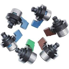 4EAT 6Pcs/Set Automatic Transmission Shift Solenoid 31705AA440 31705AA441 31705AA4419L Compatible with Subar-u 2.5 Forester Outback 2001-2010