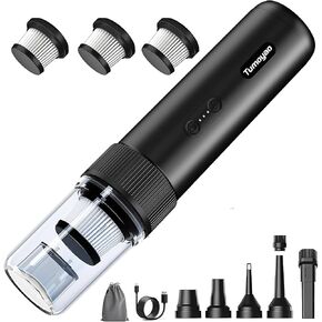 Car Vacuum Portable Cordless, 21000PA Handheld High Power Suction & Blower, Small Cordless Handheld Vacuum Cleaner for Car, Home, Office