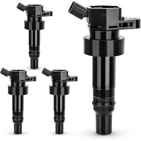 Set of 4 UF652 Ignition Coil Pack Compatible with Hyundai 12-21 Accent 12-17 Veloster, Compatible with 12-19 Kia Rio, Soul 1.6L L4 Replaces GN10634 27301-2B100 C813 5C1860 96511