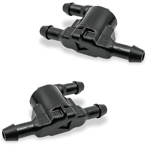 2 PCS Car Windshield Wiper Washer Check Valve, Rust-proof Three-way Connecting Windshield Wiper Accessories, Replacement Parts 8532128020, Compatible with Specific Models (Black)