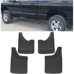 ECOTRIC Mud Guards Flaps Splash Compatible with 2002-2008 Dodge Ram 1500 & 2003-2009 Dodge Ram 2500/3500 W/O Fender Flares 4pcs