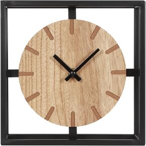 Vintage Black Table Clock on Stand, Decorative Desk and Shelf Clock, Rustic Mantel Clock Farmhouse Clock Non-Ticking