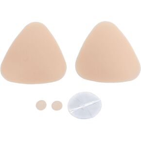 Dioche Triangle Nipple Covers for Women, Triangle Sticky Bra Pads Water Proof Thin Deep V Soft Reusable Adhesive Bra Inserts Pads 8cm