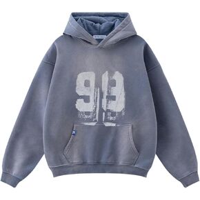 Aelfric Eden Mens Hoodies Number 99 Print Hoodie Usisex Y2K Street Street Withed Pullover Pocket Shirt