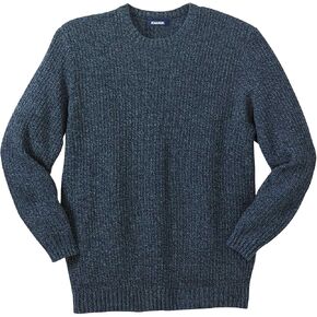 KingSize Men's Big & Tall Shaker Knit Crewneck Sweater - Tall - 6XL, Midnight Teal Marl Multicolored in Kuwait
