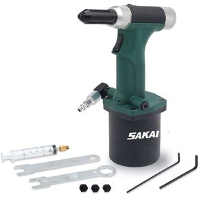 SAKAI Pneumatic Hydraulic Pull Rivet Gun - Automatic Suction Air Rivet Tool