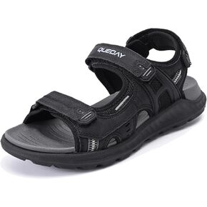 Queday Mens Hiking Sandals With Arch Support Sport Recovery Athletic Walking Sandals For Man Outdoor Summer Casual Thick Cushion Beach Water Fisherman Sandal