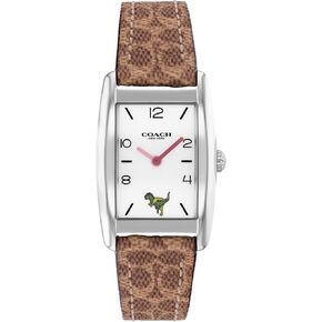 Watch Coach Reese Women's 2H's Quartz Watch - 24 ملم مستطيل مقاوم للصدأ - حزام Calfskin - ملحق الأزياء الأنيقة ، هدية لها