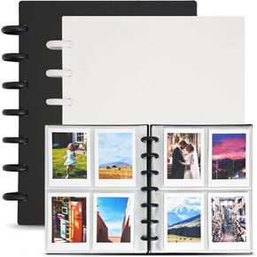 2 Pack 120 Pockets 2x3 Polaroid Photo Album for Fujifilm Instax Mini Camera photos, Family Anniversary & Vacation Memory Book with 30 Pages.