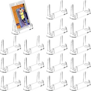 16 Pcs Acrylic Trading Card Display Stand Graded Card Display Baseball Card Display Clear Card Stands for Sports Cards Holder PSA Graded Card Display for Trade Shows Vendors Retail (No Cards)
