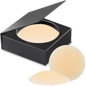 Nipple Cover - Silicone Sticky Adhesive Ultra Thin Nude Reusable Extra Soft Washable Water Proof and Sweat Proof Nipple Pasties for Women with Travel Box