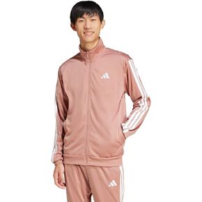 adidas Men's Tall Size 3-Stripes Tricot Track Top, Warm Clay
