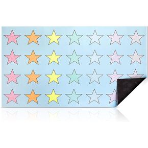 Pastel Classroom Rug 6.5 x 11.5 ft Kids Carpet with Non-Slip Backing Pastel Classroom Decor Seating Rug Elementary Classroom Floor Play Mat for Teaching Playroom Children's Room, Seats 28