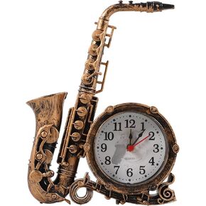 Vosarea Vintage Clock Devinative saxophone شكل الساعة الرجعية الساكسفون التمييز الجدول ساعة الوقت ساعة واحدة