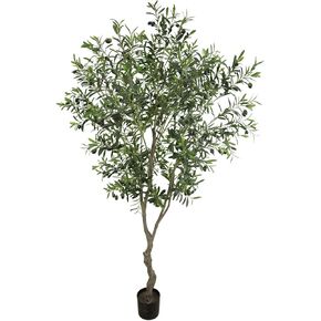 Artificial Tree Faux Olive Tree 8ft(3198leaves) Tall Fake Olive Plant in Pot Fake Silk Tree Faux Plants Indoor in Kuwait