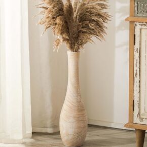 Hanobe Floor Vase Home Decor: 22 inch Tall Decorative Wood Vases for Living Room Large Rustic Farmhouse Boho Vase for Dining Table Centerpieces Bedroom Corner Hallway Indoor Office
