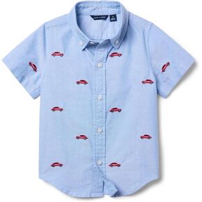 Janie and Jack Boys' Nautical Embroidered Shirt (Toddler/Little Big Kid)