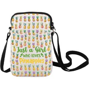 LEVLO Funny Pineapple Crossbody Bag Fruit Lover Gift Pineapples Shoulder Bag Pineapples Lover Merchandise