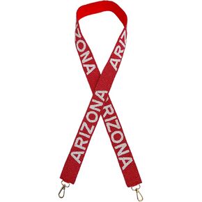 Lashicorn Arizona Red Beaded Purse Strap White Letters 49" Pro Football Stadium Approved Clear Bag Cardinal Gold Hardware Sports College Crimson