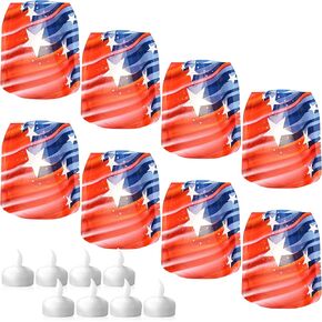 MODGY Luminary Lanterns Candle Holder Decorative Indoor Outdoor Decor, Plastic Candle Lantern Lamps for Wedding Table Centerpiece Porch 4-Pack, with Flameless Floating LED Candles
