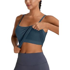MathCat Workout Tops for Women with Built in Bra Camisole Workout Tank Tops Soft & Breathable Yoga Running Athletic Tops