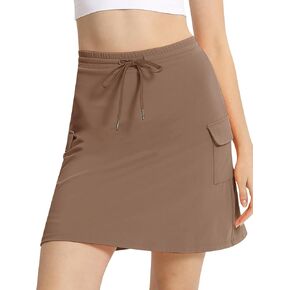 Bezioner Women's Tennis Golf Skirts Knee Length Skorts for Woman High Waisted Athletic Skirt with 4 Pockets & Inner Shorts